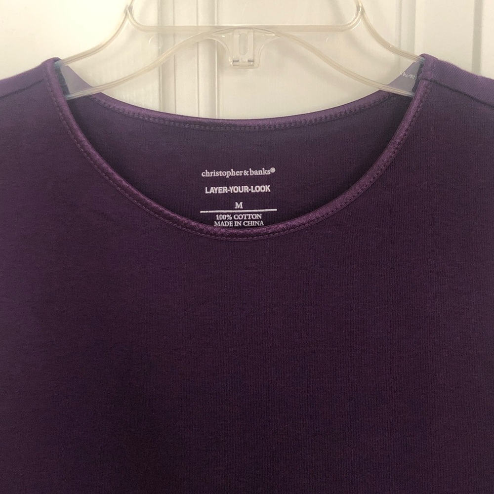 Christopher & Banks Purple Sleeveless Crewneck Tank - Picture 3 of 9